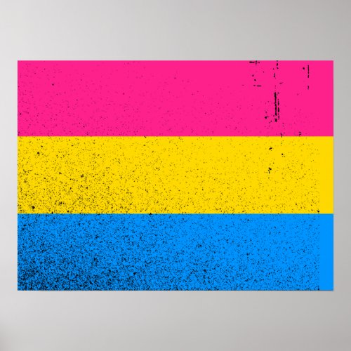 PANSEXUAL FLAG STRIPES _png Poster