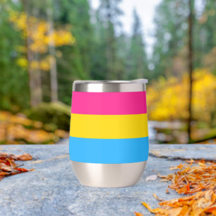 Pansexual Flag Thermal Wine Tumbler