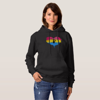 PANSEXUAL HEART - PANSEXUAL LOVE - SYMBOL - HOODIE