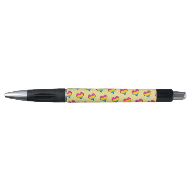 Pansexual Heart Pattern Pen (Front)