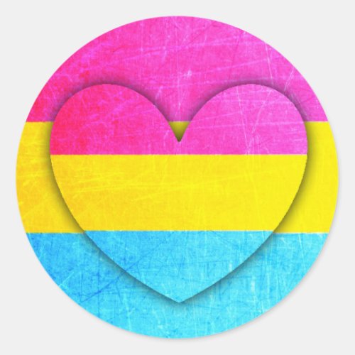 Pansexual Heart Stickers