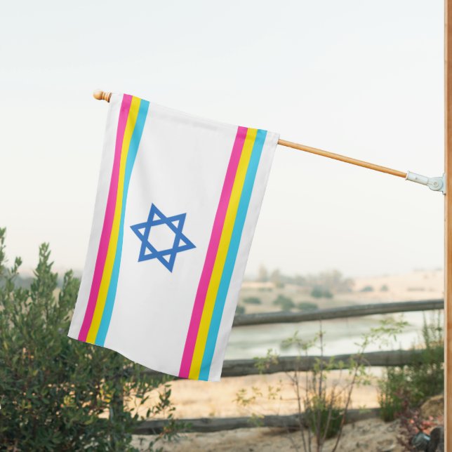 Pansexual Israel Pride Flag (Insitu (Back))