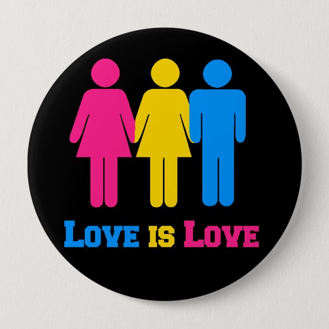 Pansexual Love Pinback Button (Front)