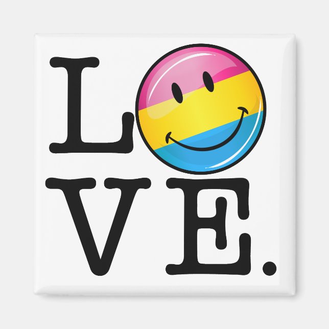 Pansexual Love Smiling Flag Magnet (Front)