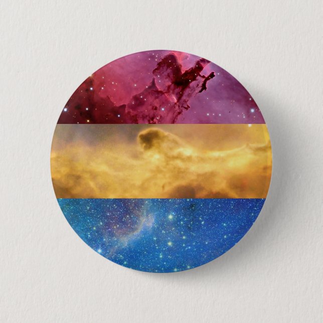 Pansexual nebula flag pin (Front)