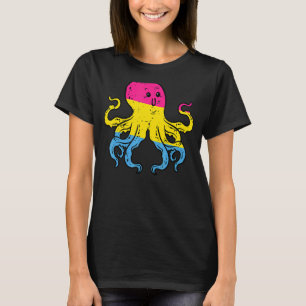 Pansexual Octopus Cute Stuff Pan Pride Flag Lgbtq T-Shirt
