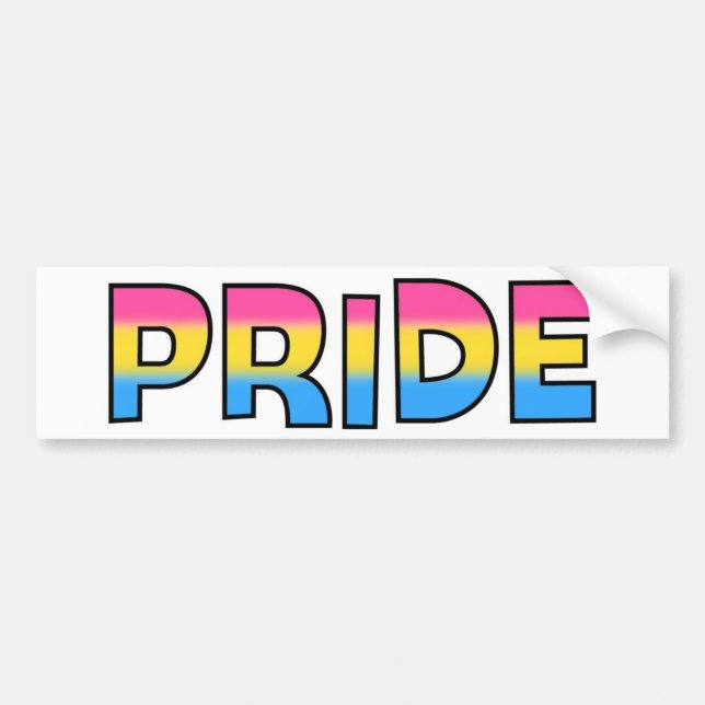 Pansexual/Omnisexual Pride Bumper Sticker (Front)