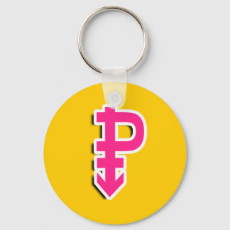 PANSEXUAL P SYMBOL 3D KEYCHAIN