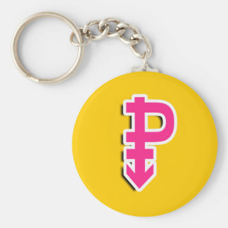 PANSEXUAL P SYMBOL 3D KEYCHAIN
