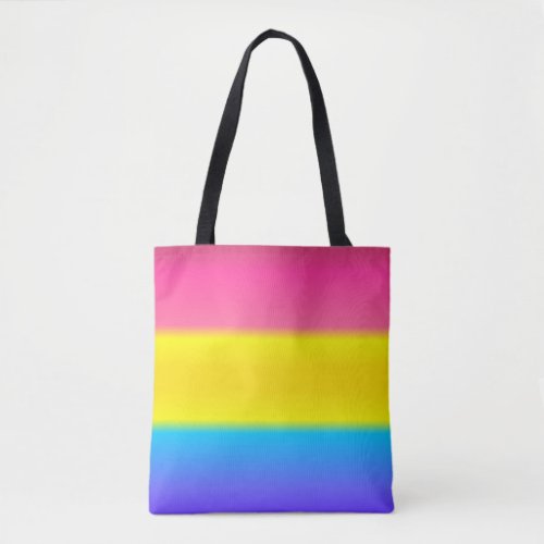 Pansexual Pan Gradient Pride Flag Horizontal Tote Bag