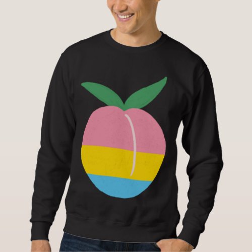 Pansexual Peach LGBTQ Pride Flag Cottagecore Kawai Sweatshirt