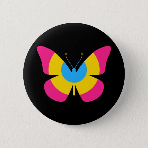 Pansexual Pride Butterfly Button