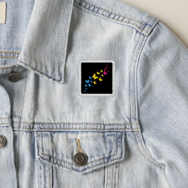 Pansexual Pride Butterfly Trail  Patch (On Jacket)
