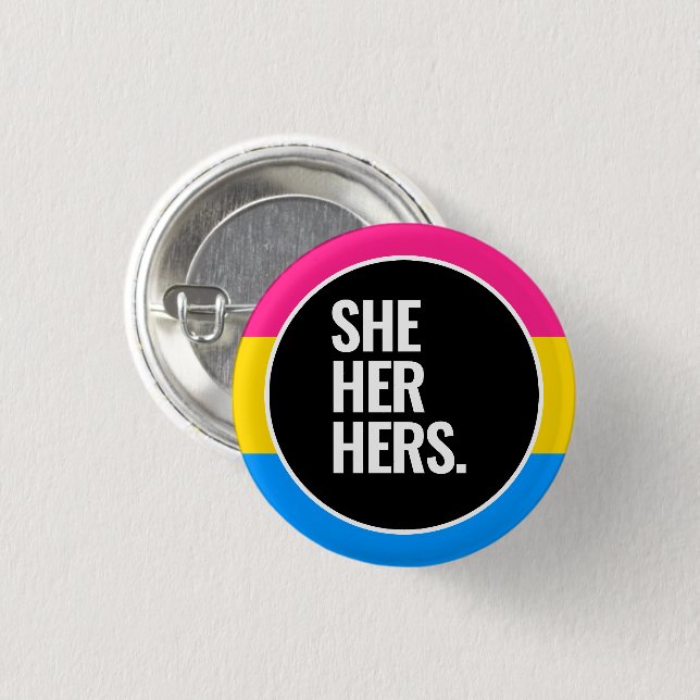 Pansexual Pride Button (Front & Back)