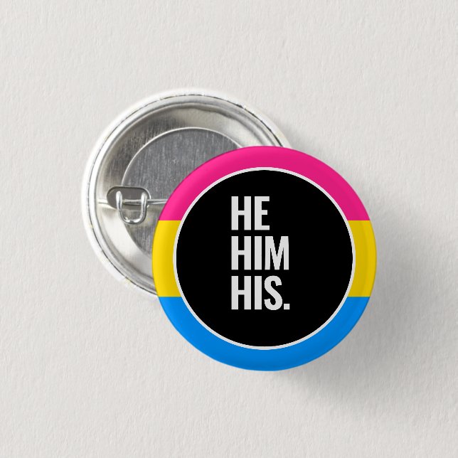 Pansexual Pride Button (Front & Back)