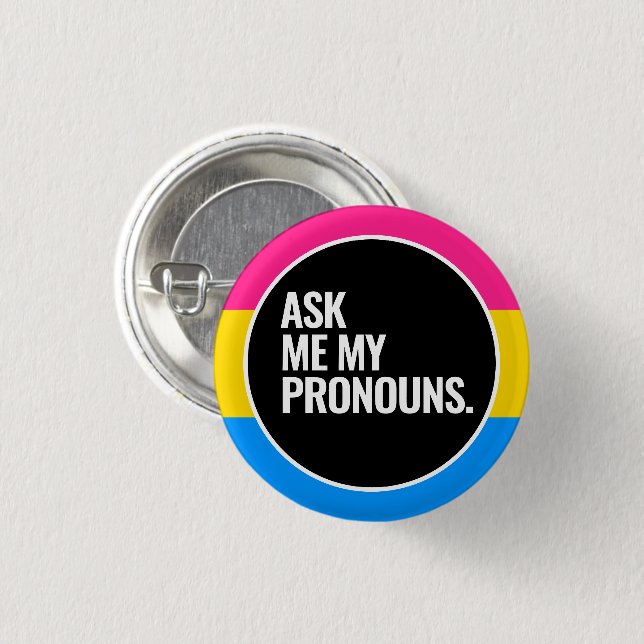 Pansexual Pride Button (Front & Back)