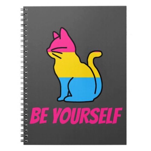 Pansexual Pride Cat  _ Be Yourself Notebook