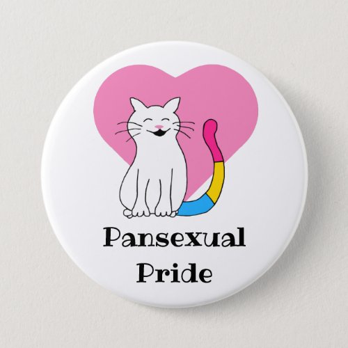 Pansexual Pride Cat Button