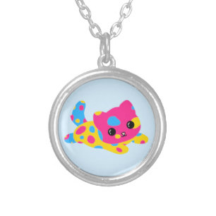 Pansexual Pride Cat Necklace