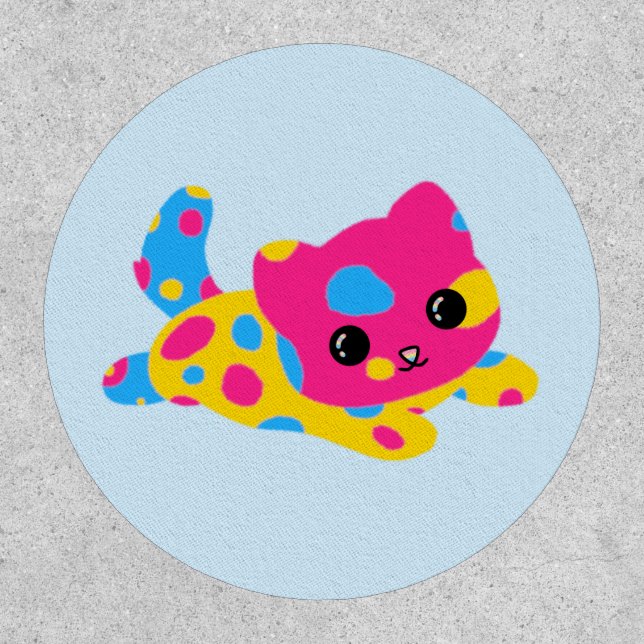 Pansexual Pride Cat Patch (Front)