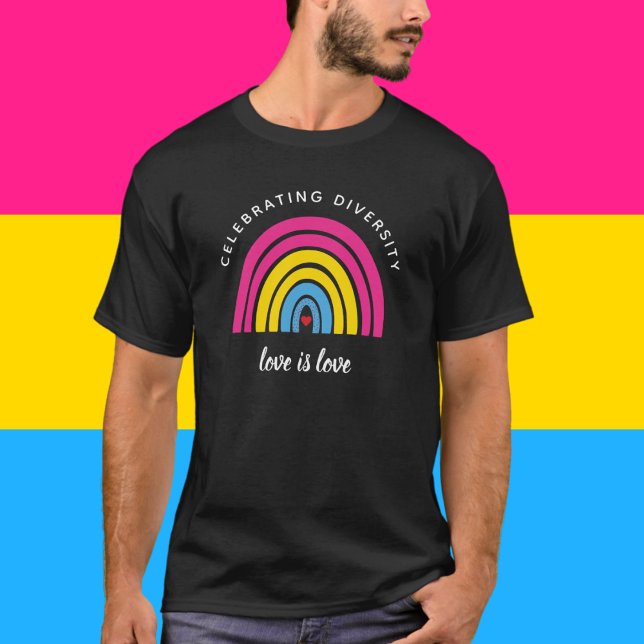 Pansexual Pride Celebrating Diversity Love Is Love T-Shirt (Creator Uploaded)