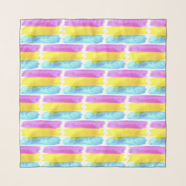 Pansexual Pride Chiffon Scarf (Front)