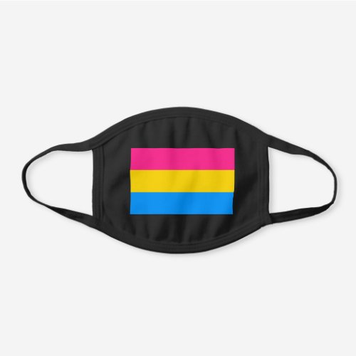 Pansexual Pride Colors Black Cotton Face Mask