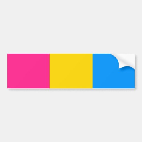 Pansexual Pride Colors Bumper Sticker