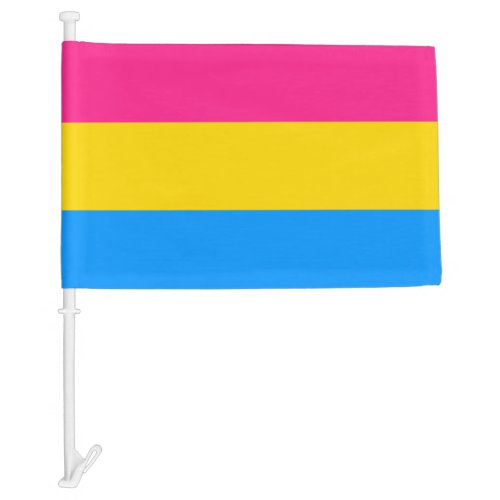 Pansexual Pride Colors Car Flag
