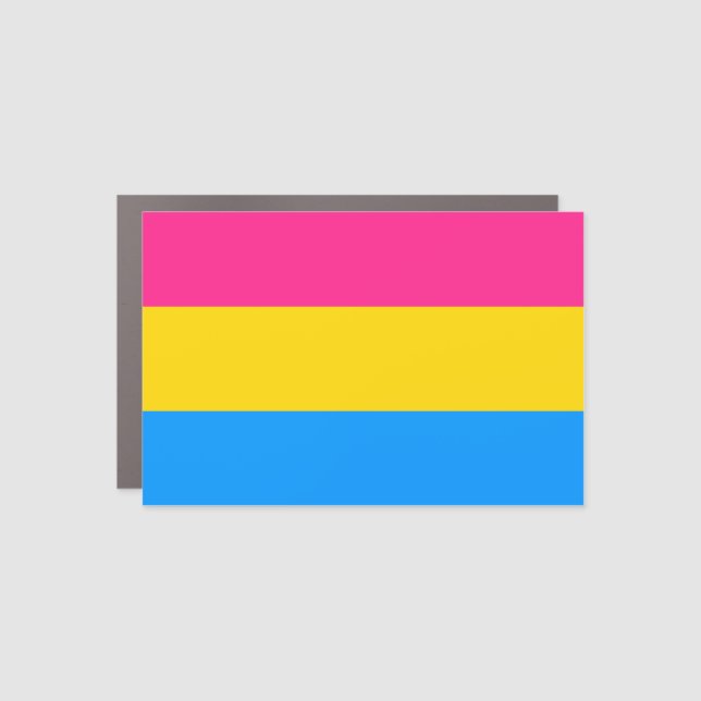 Pansexual Pride Colors Car Magnet (Front)