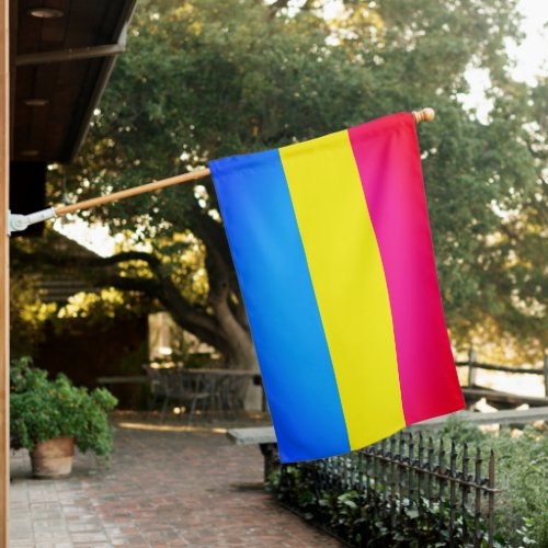 Pansexual Pride Colors House Flag