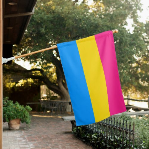 Pansexual Pride Colors House Flag
