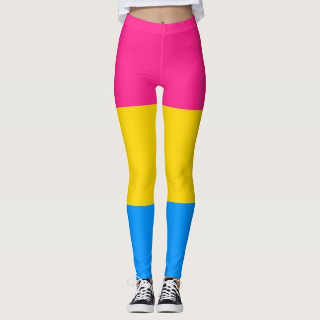 Pansexual Pride Colors Leggings (Front)