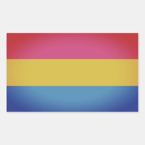 Pansexual Pride Colors Rectangular Sticker