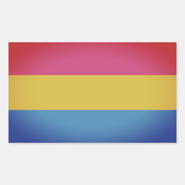 Pansexual Pride Colors Rectangular Sticker (Front)