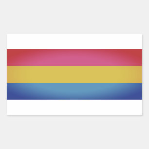Pansexual Pride Colors Rectangular Sticker