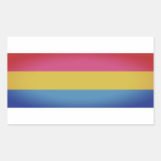Pansexual Pride Colors Rectangular Sticker