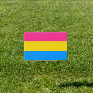 Pansexual Pride Colors Sign