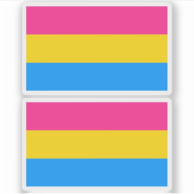 Pansexual Pride Colors Sticker (Front)