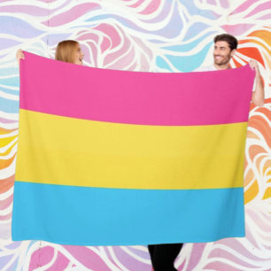 Pansexual Pride Cozy Fleece Blanket