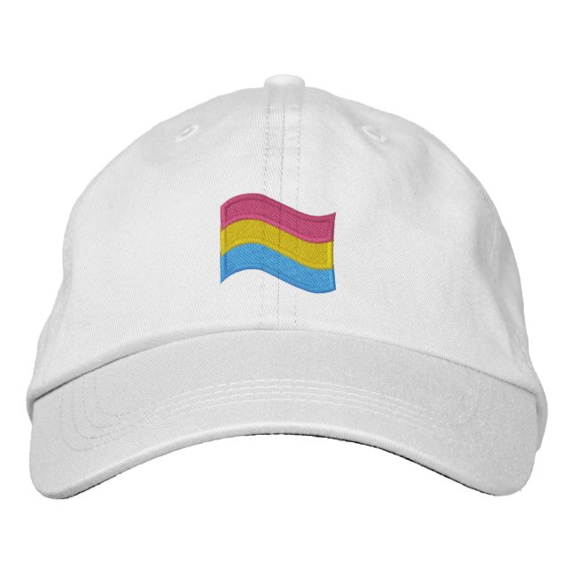 Pansexual Pride Embroidered Baseball Cap (Front)
