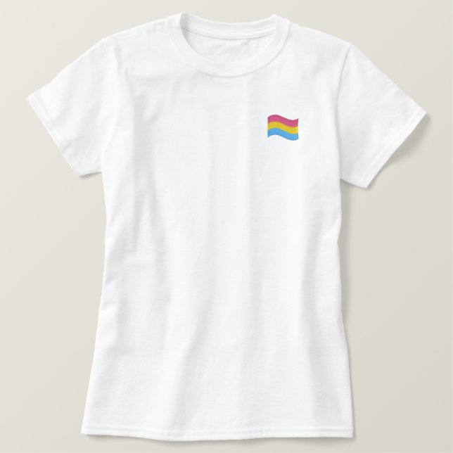 Pansexual Pride Embroidered Shirt (Design Front)