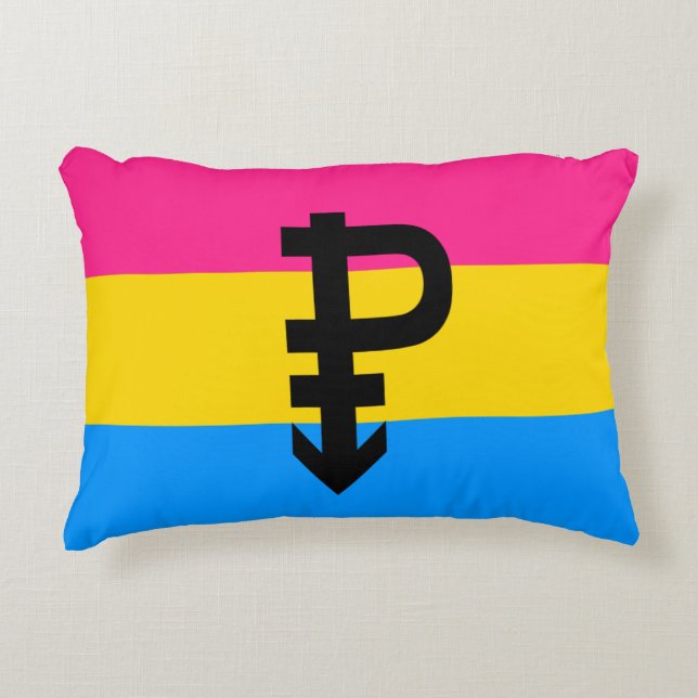 Pansexual Pride Flag Accent Pillow (Front)