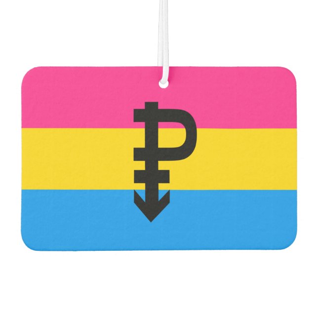 Pansexual Pride Flag Air Freshener (Front)