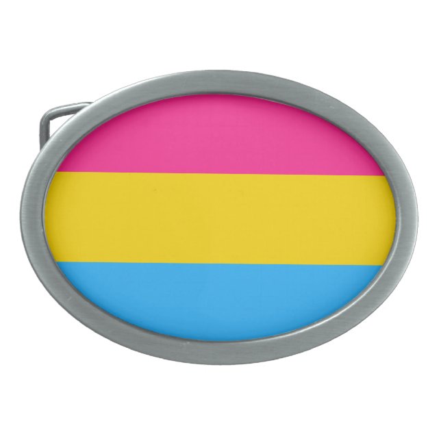 Pansexual Pride Flag Belt Buckle (Front)