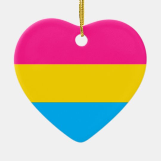 Pansexual Pride Flag Ceramic Ornament 