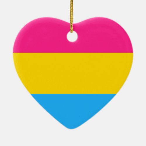 Pansexual Pride Flag Ceramic Ornament