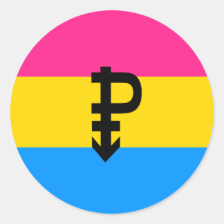 Pansexual Pride Flag Classic Round Sticker