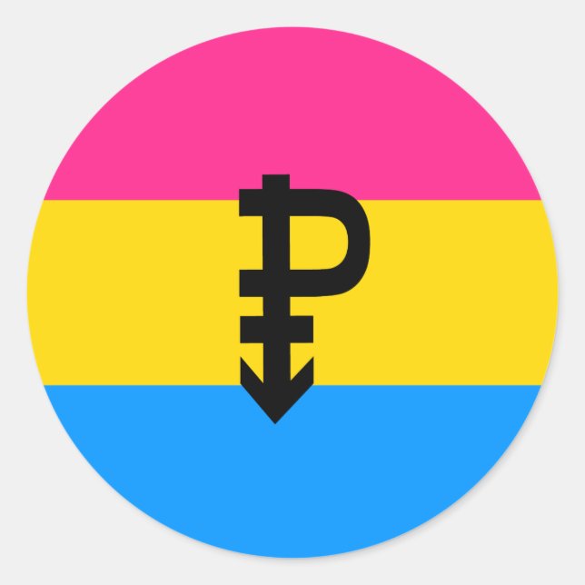 Pansexual Pride Flag Classic Round Sticker (Front)