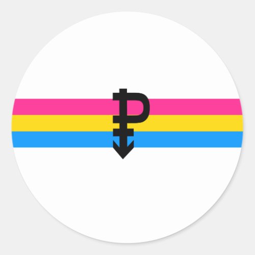 Pansexual Pride Flag Classic Round Sticker
